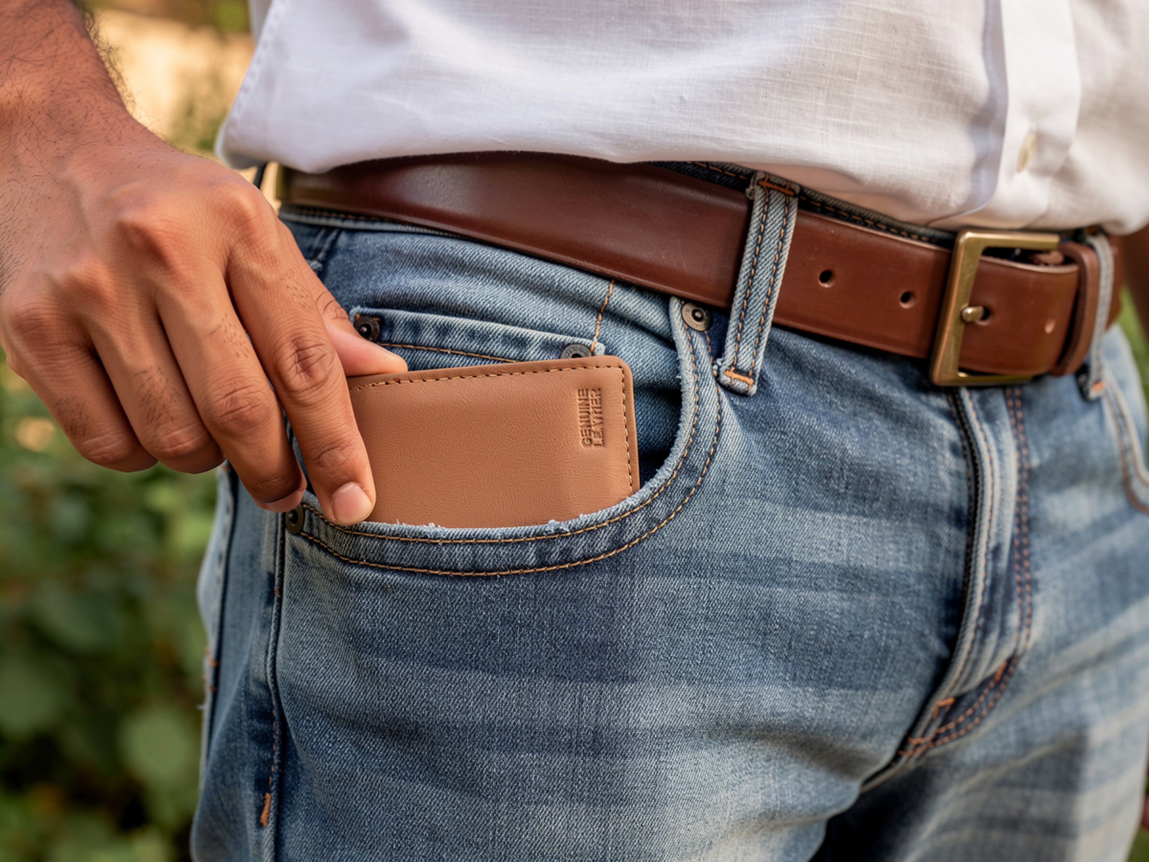Genuine Leather Mini Wallet – Slim Pocket Card Holder