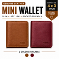 Genuine Leather Mini Wallet – Slim Pocket Card Holder