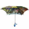 Kids Square Cartoon Umbrella with Corner Cut Design – Steel Frame Waterproof Umbrella for Boys & Girls
