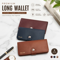 Premium Long PU Leather Wallet – Multi-Card Clutch