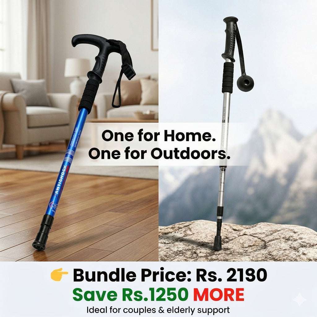 Support Duo Deal – Walking Cane + Trekking Pole